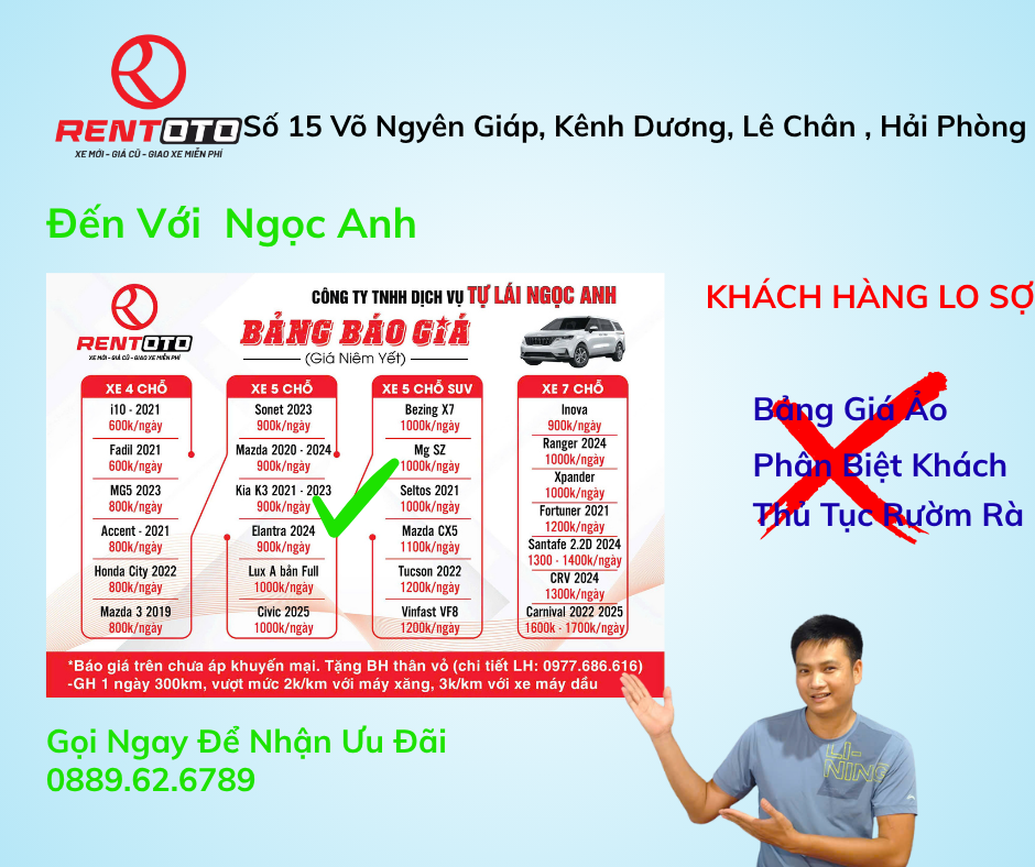 Thuê xe tự lái Hải Phòng – Sự thật sau khuyến mãi sốc